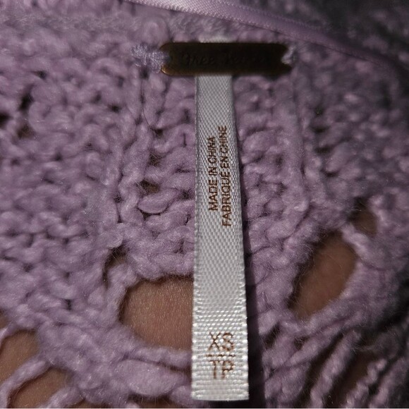 Free People Avery Cardi in Orchid Dust Lavender - Picture 7 of 10